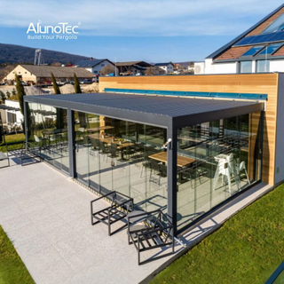 AlunoTec Custom Large Sizes 6x9m 10x11m Home Restaurant Hotel Gym Sunshade Louvered Architectural Pergola Systems