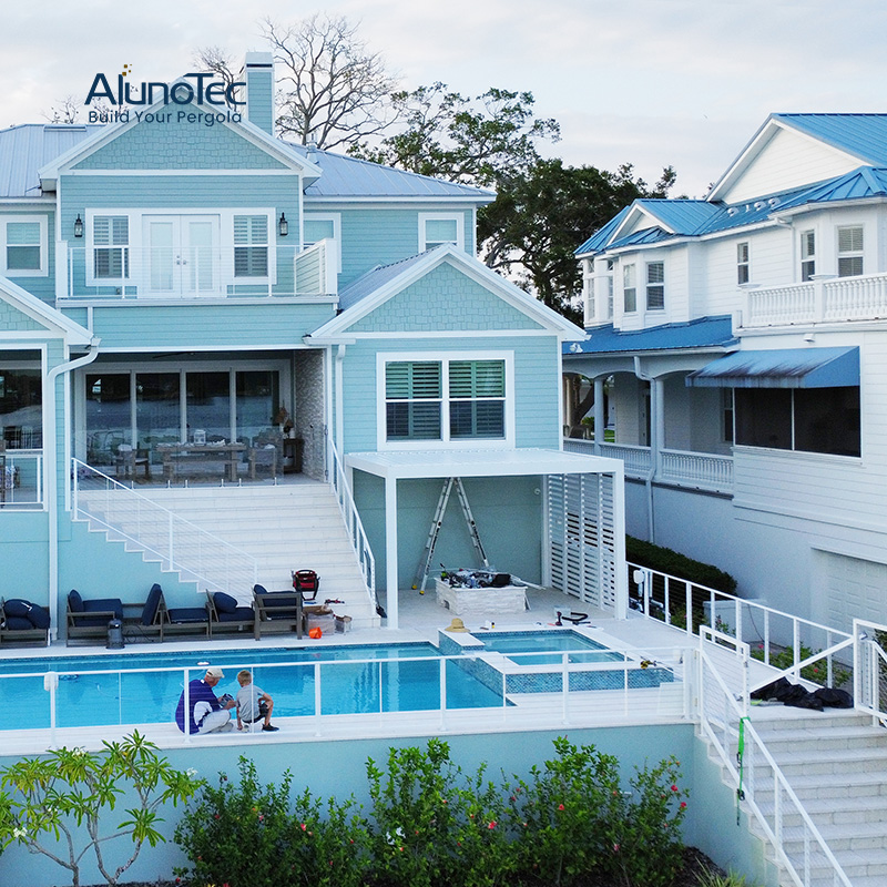 AlunoTec Modern Patio Cover Poolside Pergola 