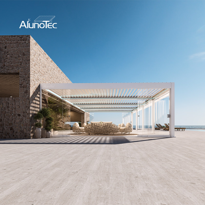 AlunoTec Custom Motorized Louvered Pergola