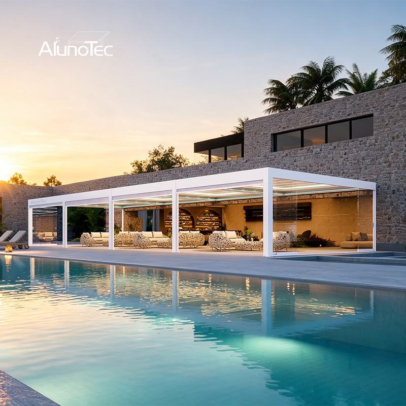 AlunoTec Custom Motorized Louvered Pergola