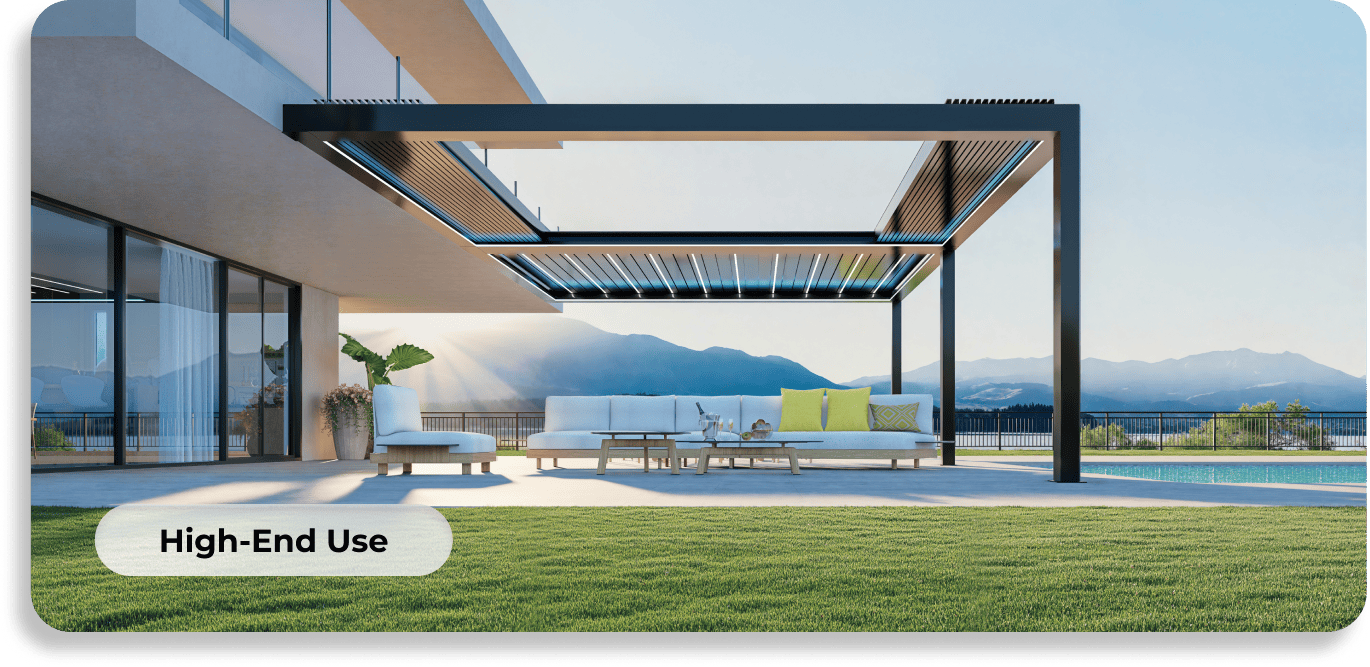 Retractable Louvered Roof