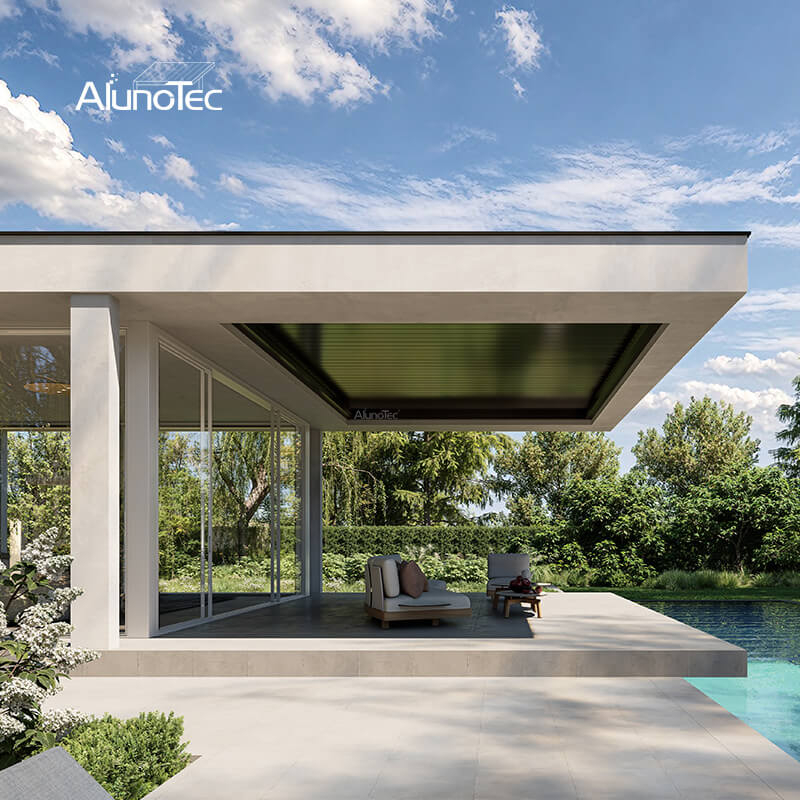 AlunoTec Custom Wall-to-wall Louvered Pergola without Posts