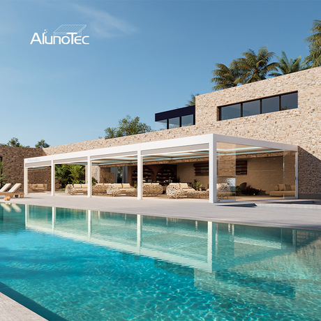 AlunoTec Custom Motorized Louvered Pergola