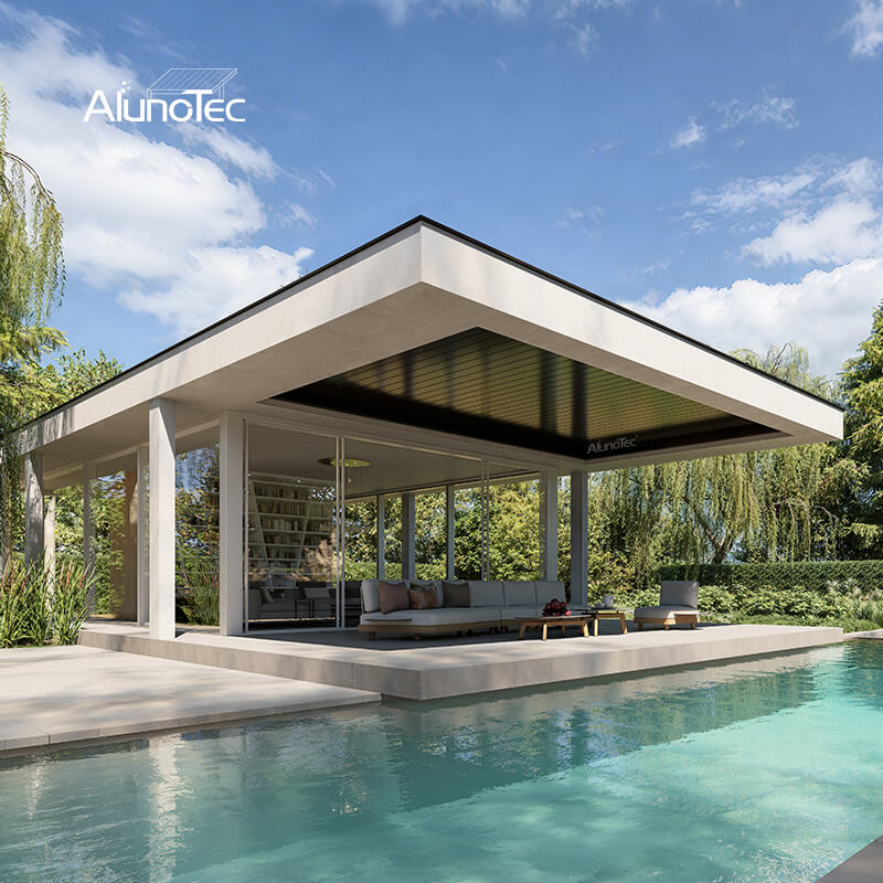 AlunoTec Custom Wall-to-wall Louvered Pergola without Posts