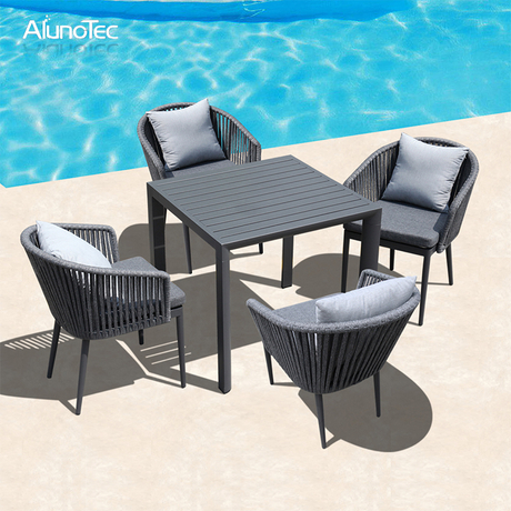 Patio Dining Set With Rope Woven, Skyline Outdoor Furniture Clearance