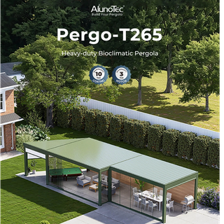 AlunoTec Custom Heavy-duty Any Structure Motorized Manual All Seasons Louvered Pergola