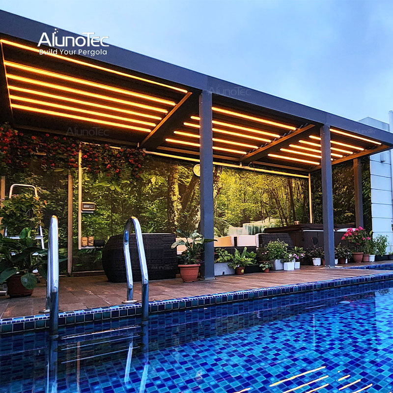 AlunoTec Modern Patio Cover Poolside Pergola 