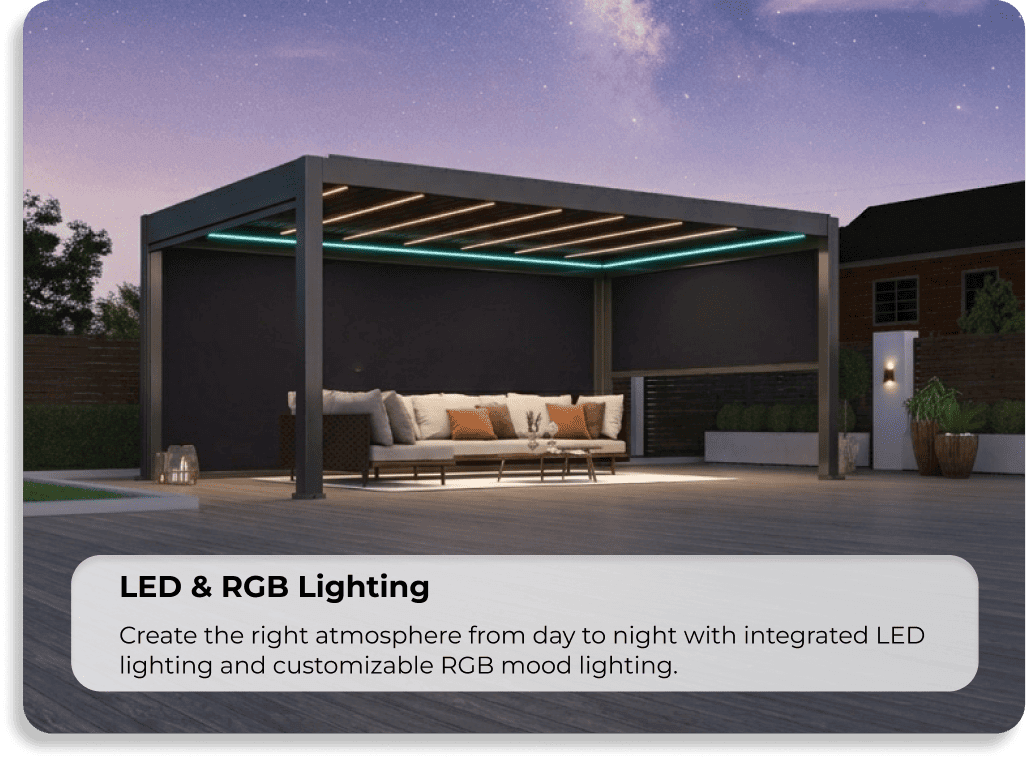 pergola with LED RGB Light