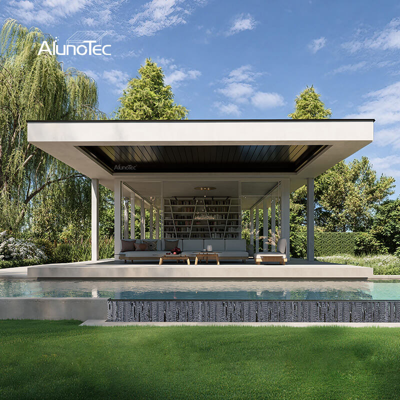 AlunoTec Custom Wall-to-wall Louvered Pergola without Posts